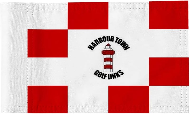 2BUT Harbour Town Golf Links Golf Pin PGA Flag Practic Putting Green Golf Flag For Backyard Garden Double-Sewn 600D Nylon Miniature Pin Flag Regulation Tube Flag(Red 20"X13") - Image 1
